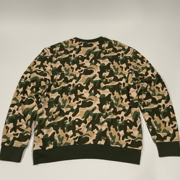 Men’s PUMA Sz L Rebel Camo Crew Sweatshirt - Picture 8 of 8